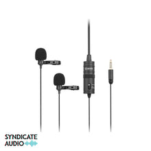 Load image into Gallery viewer, BOYA BY-M1DM Dual Omni-Directional Lavalier Microphone for DSLR, Mobile, PC