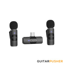Load image into Gallery viewer, BOYA BY-V20 2.4GHz Ultra-Compact Dual Wireless Microphone System (USB-C Connector)