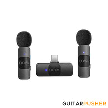Load image into Gallery viewer, BOYA BY-V20 2.4GHz Ultra-Compact Dual Wireless Microphone System (USB-C Connector)