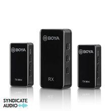Load image into Gallery viewer, BOYA BY-XM6-S2 MINI Ultracompact 2.4GHz Dual-Channel Wireless Microphone System