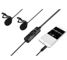 Load image into Gallery viewer, BOYA BY-M1DM Dual Omni-Directional Lavalier Microphone for DSLR, Mobile, PC