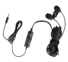 Load image into Gallery viewer, BOYA BY-M1DM Dual Omni-Directional Lavalier Microphone for DSLR, Mobile, PC