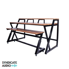 Load image into Gallery viewer, Wavebone Headquarter Ergonomic Studio Workstation w/ Height Adjustable Z-Shaped Keyboard Desk