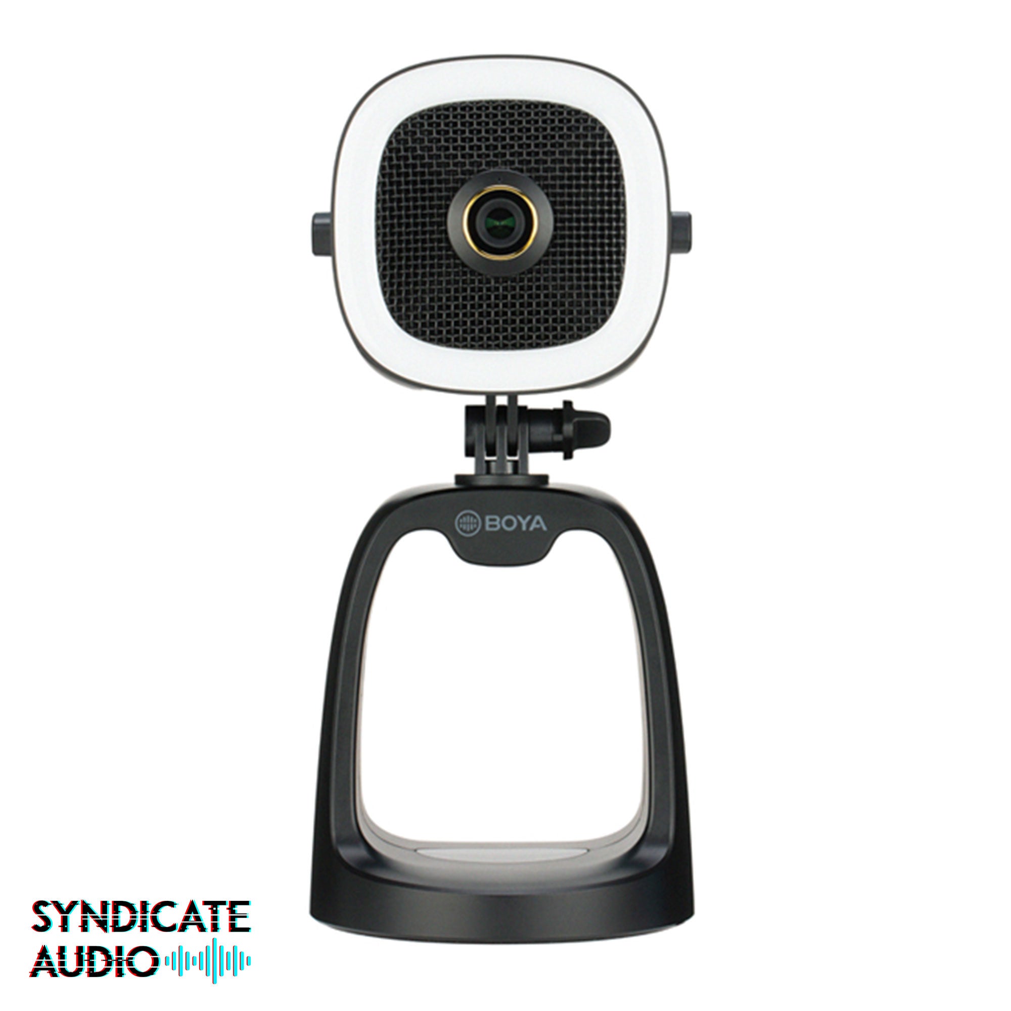 BOYA BY-CM6A All-in-One Full HD 1080p USB Webcam w/ Mic & LED Ring Lig ...