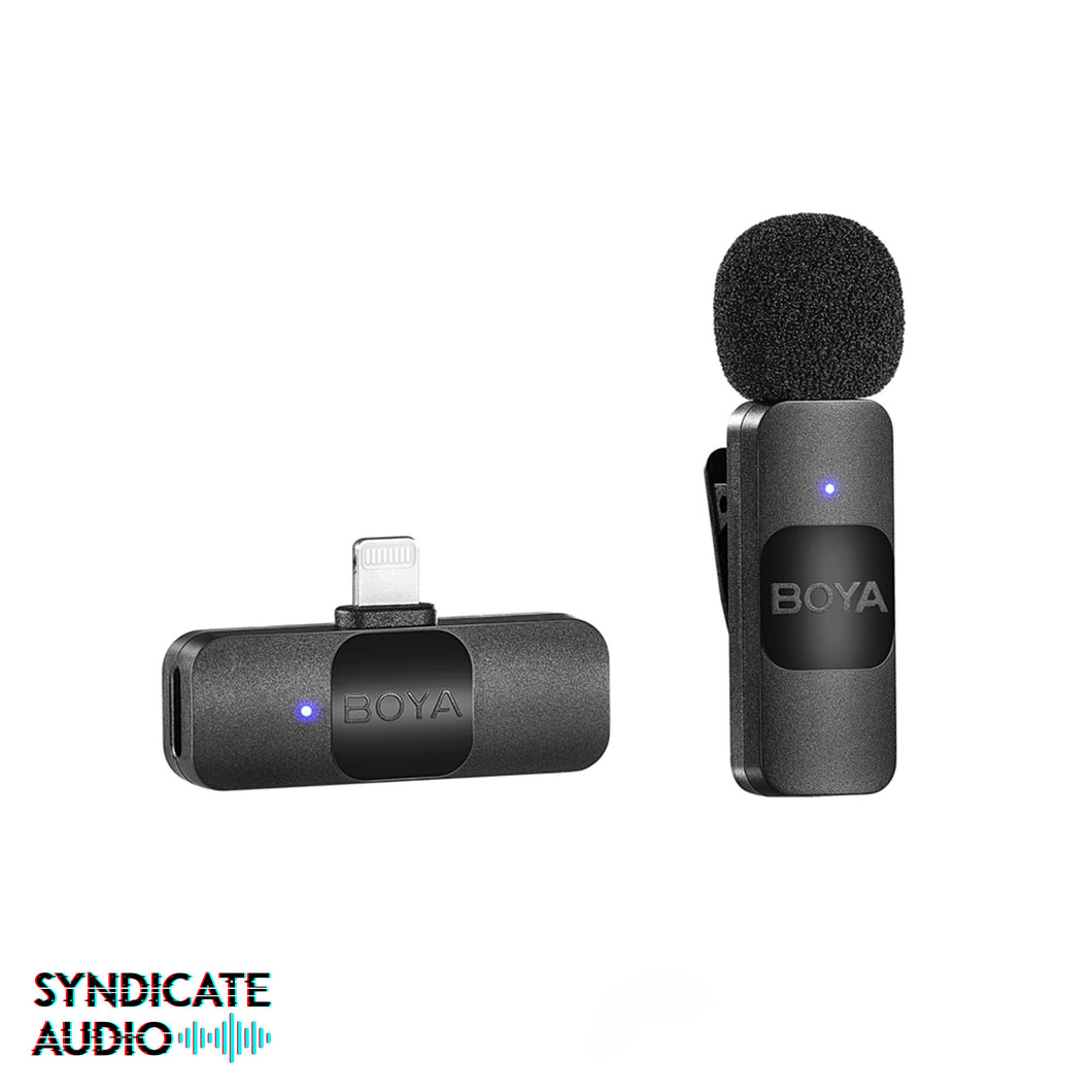 BOYA BY-V1 2.4GHz Ultra-Compact Wireless Microphone System (Lightning Connector for Apple iOS device)