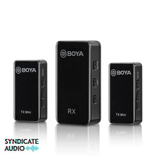 Load image into Gallery viewer, BOYA BY-XM6-S2 MINI Ultracompact 2.4GHz Dual-Channel Wireless Microphone System

