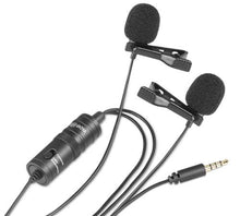 Load image into Gallery viewer, BOYA BY-M1DM Dual Omni-Directional Lavalier Microphone for DSLR, Mobile, PC
