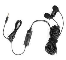 Load image into Gallery viewer, BOYA BY-M1DM Dual Omni-Directional Lavalier Microphone for DSLR, Mobile, PC
