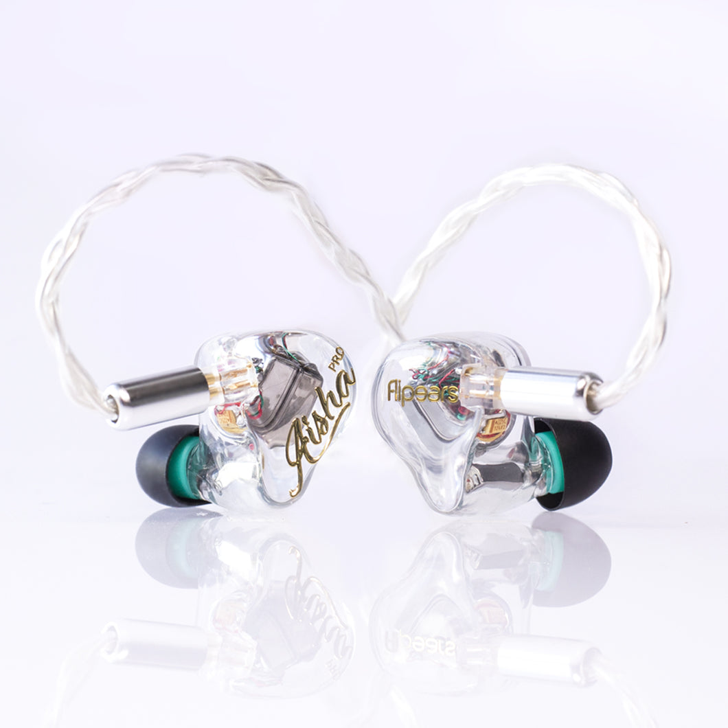 Flipears Aisha Triple Driver In-Ear Monitor (IEM) Earphones - Universal Fit - Transparent