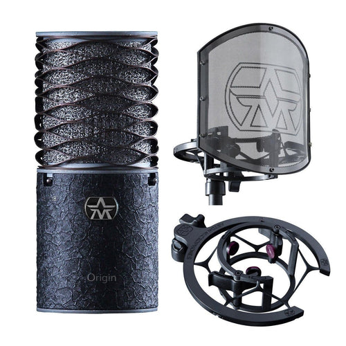 Aston Origin Limited 10th Anniversary Edition Package Cardioid Condenser Microphone with Rycote and Shield Pop Filter - GuitarPusher