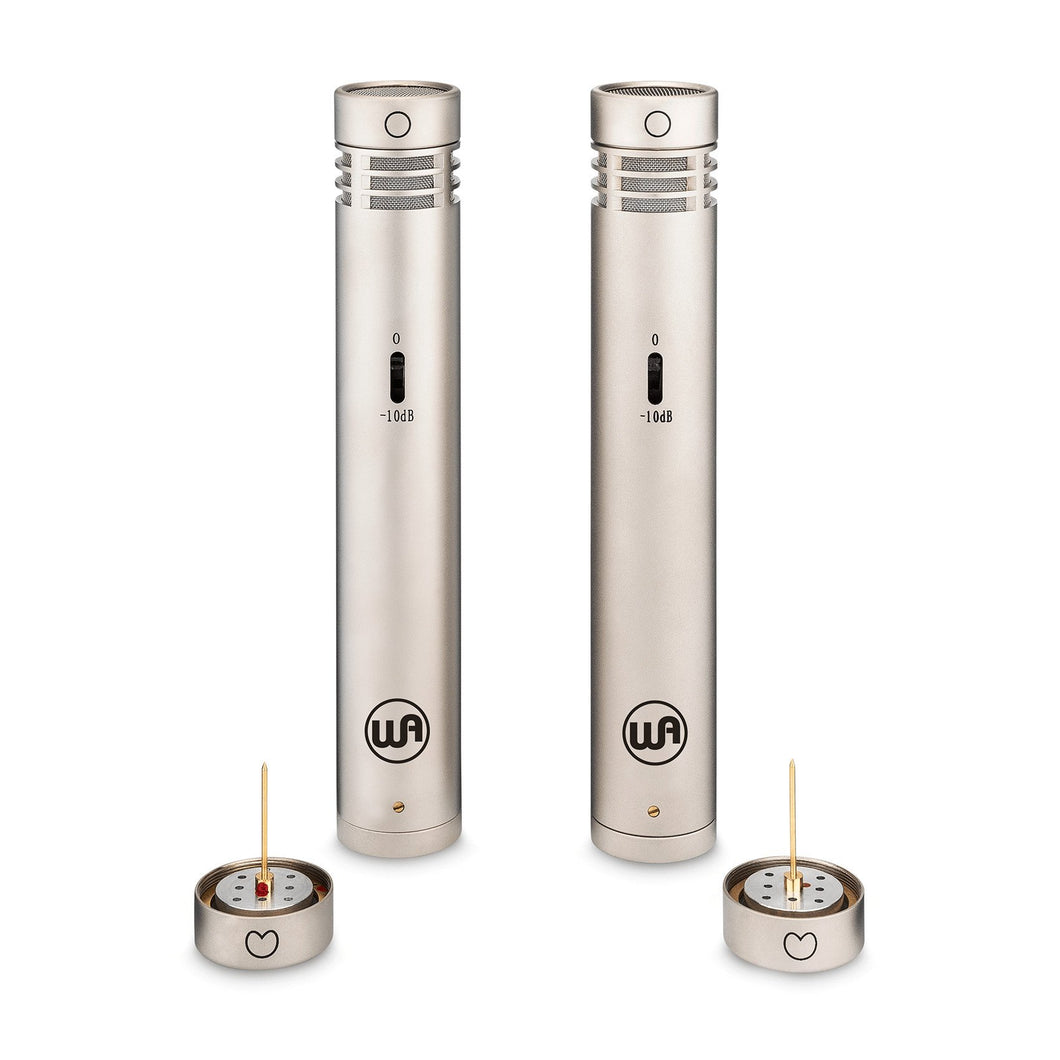 Warm Audio WA-84 Pair Small Diaphragm Condenser Microphone - Premium Stereo Package (comes with additional capsule for omni micing)